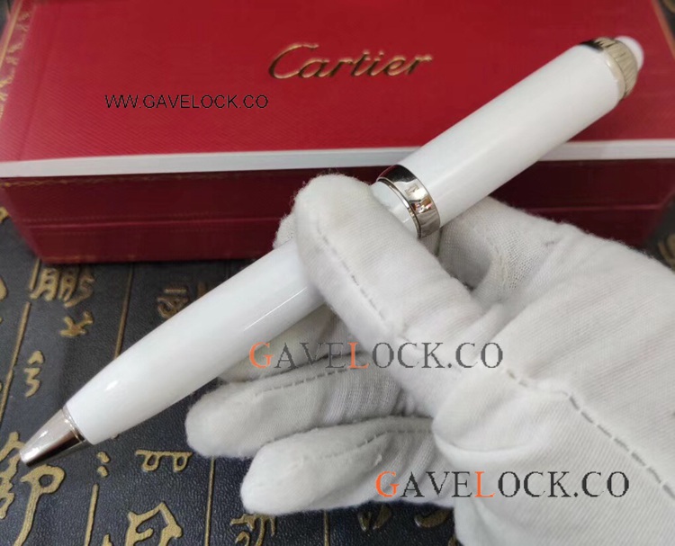 AAA Copy Cartier Roadster Ballpoint Pen White